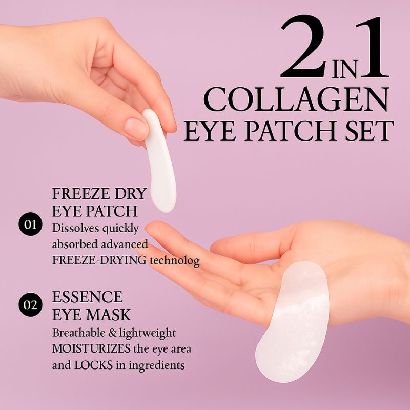 Freeze-Dried Collagen Eye Patches With Peptides